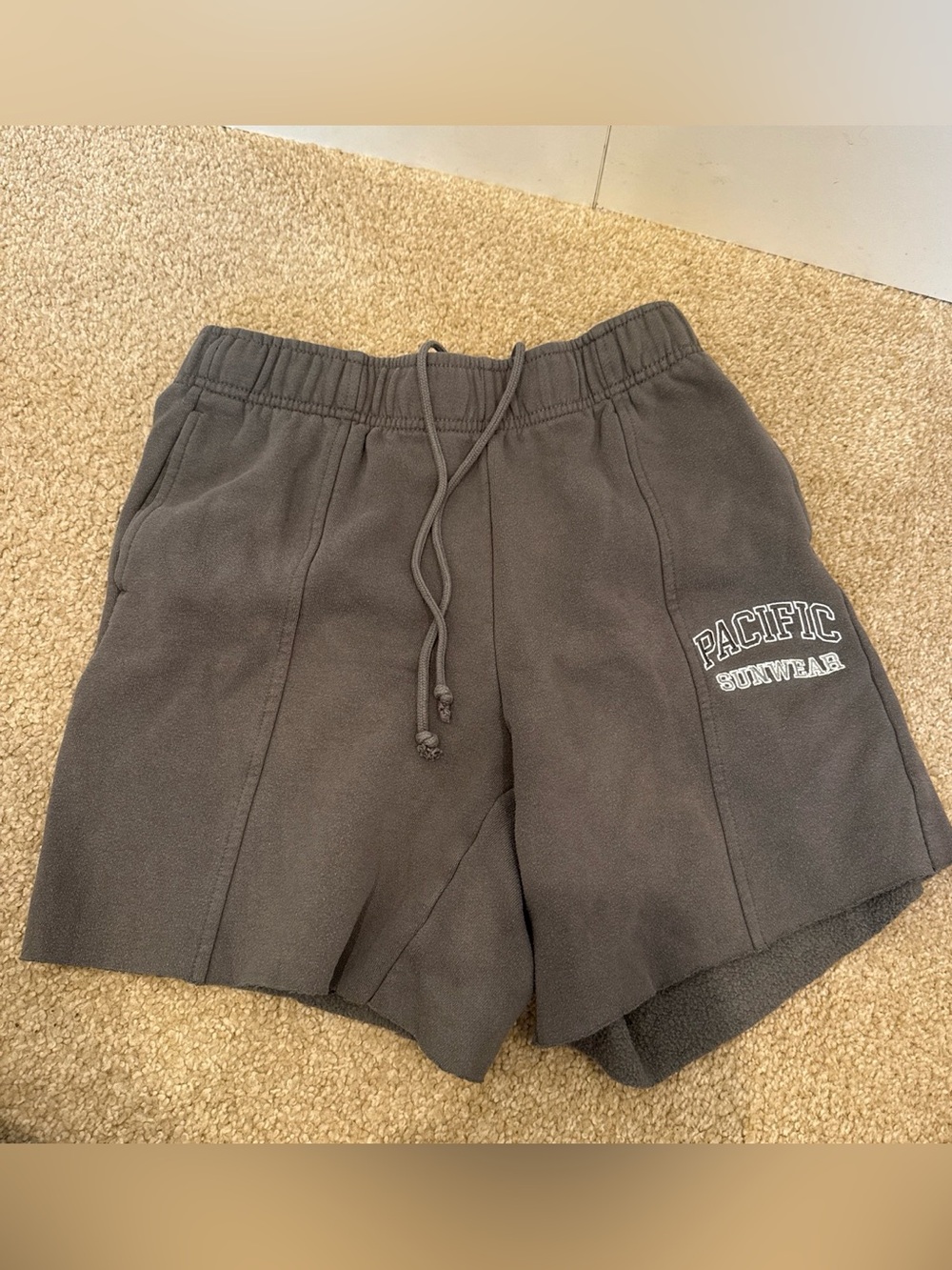 Pacific Sunwear Men's Charcoal Drawstring Athletic Shorts